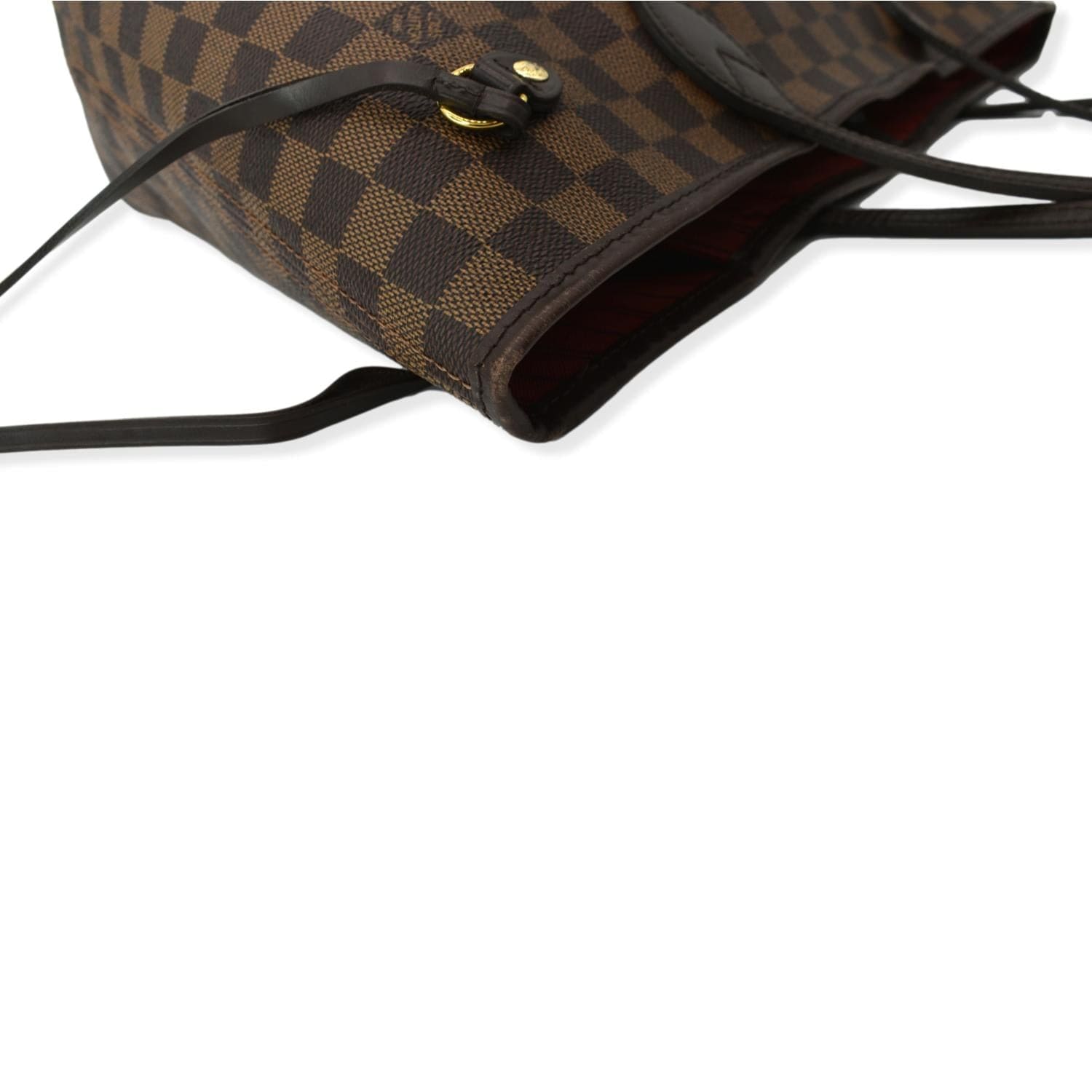 Louis Vuitton Damier Ebene Neverfull MM Shoulder Bag Canvas Brown