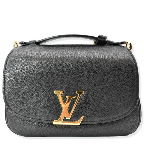 LOUIS VUITTON Vivienne NM Grained Calfskin Leather Shoulder Bag Black- sold