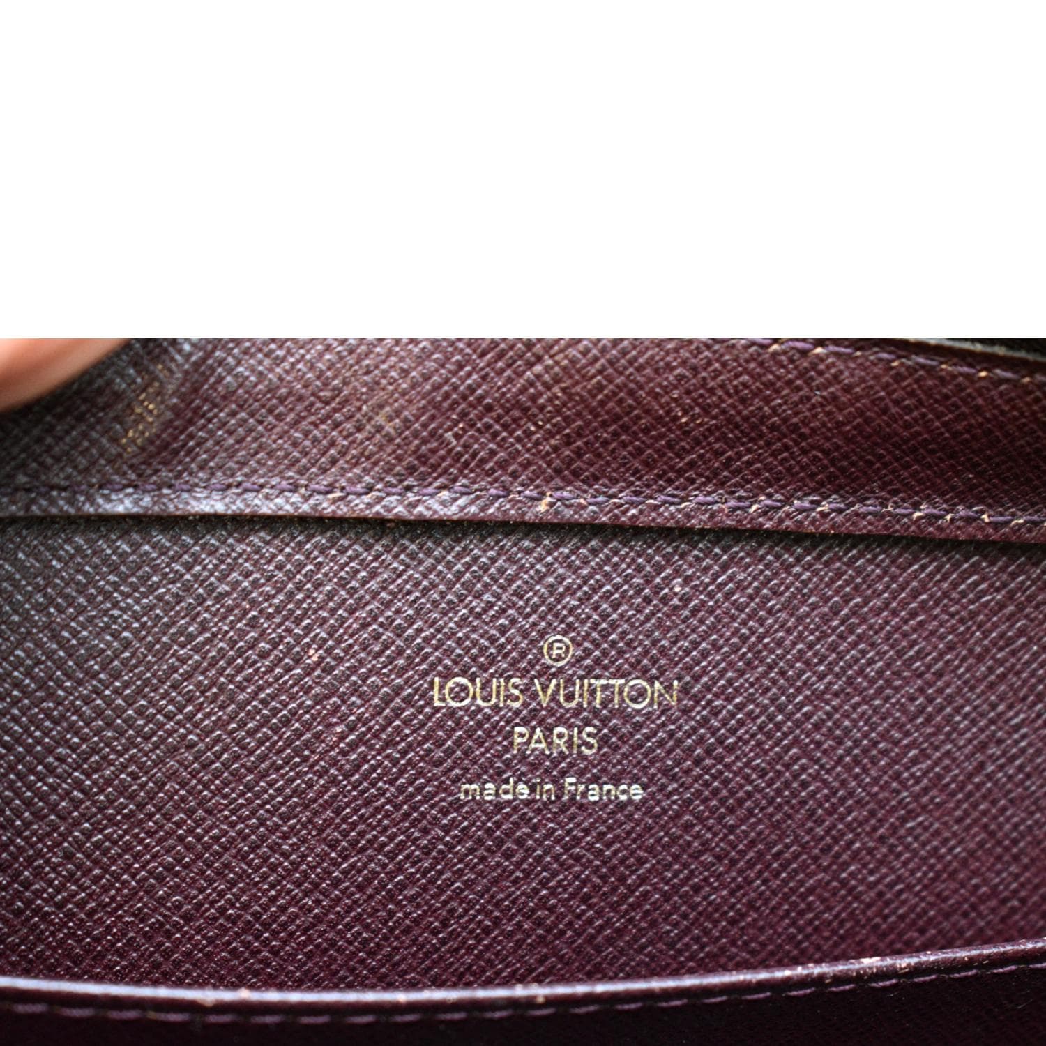 Orsay leather clutch bag Louis Vuitton Burgundy in Leather - 33051231