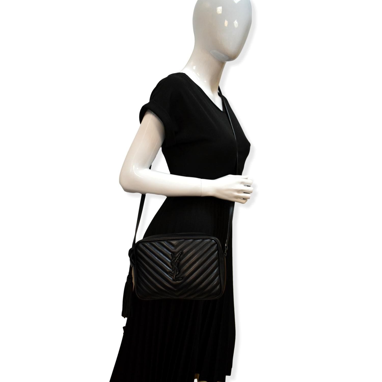 Luxury Designer Lambskin Camera Bag For Women Black Suede