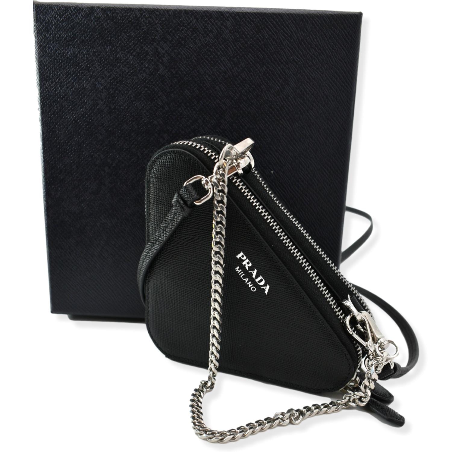 Saffiano leather pouch