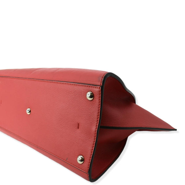 FENDI 3 Jours Calfskin Leather Shoulder Bag Red