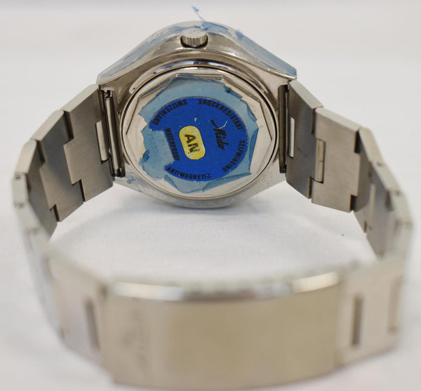 MIDO Commander 1980 Day Date Men's Stainless Steel Watch Light Blue Dial 41MM