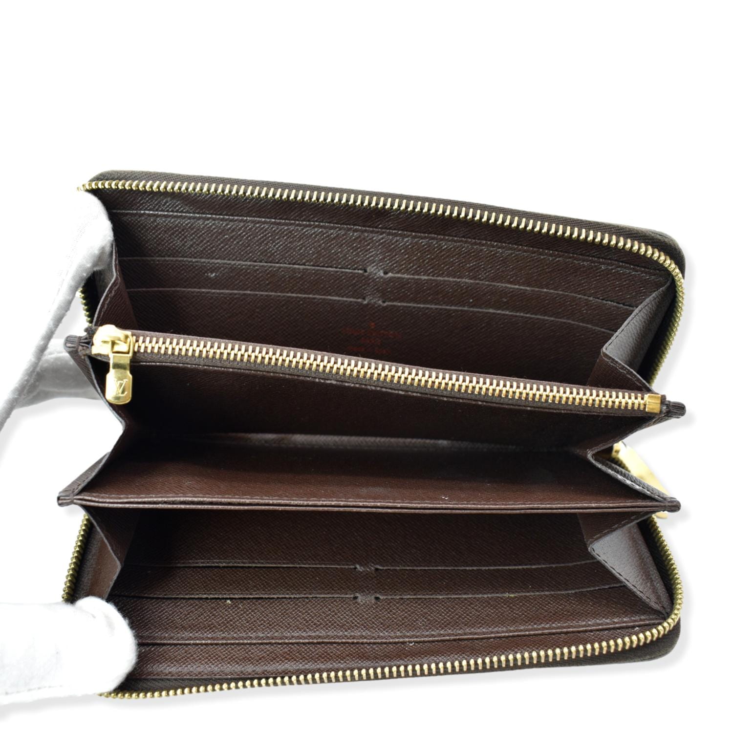 Louis Vuitton Zippy Round Zip Long Wallet Damier Studs Brown Pink N60473 F/S