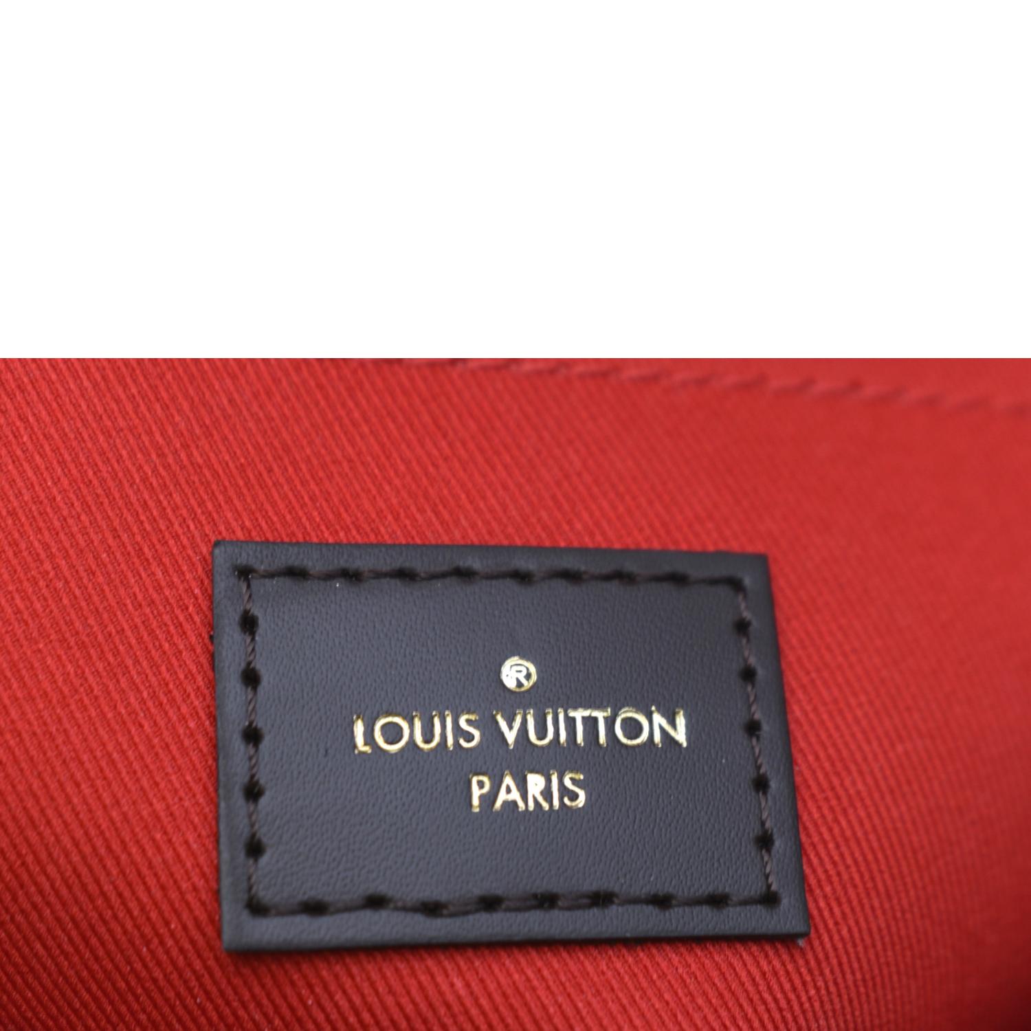 🔥NEW LOUIS VUITTON Croisette Damier Ebene Red Crossbody Bag FULL GIFT  RARE!