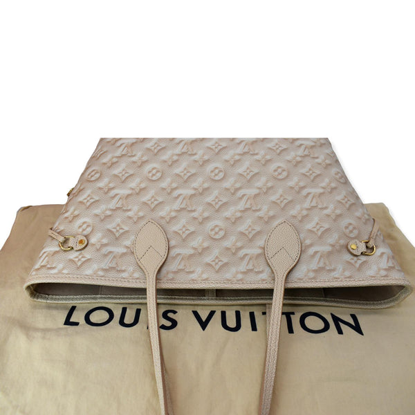 LOUIS VUITTON Stardust Neverfull MM Monogram Leather Tote Bag Pale Beige