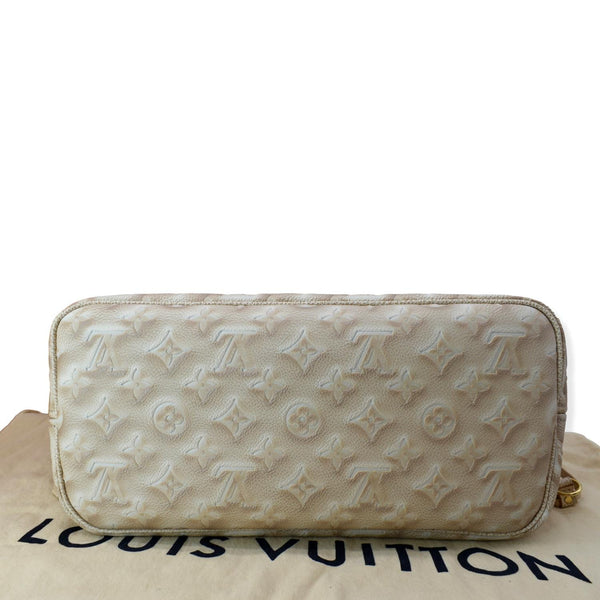 LOUIS VUITTON Stardust Neverfull MM Monogram Leather Tote Bag Pale Beige