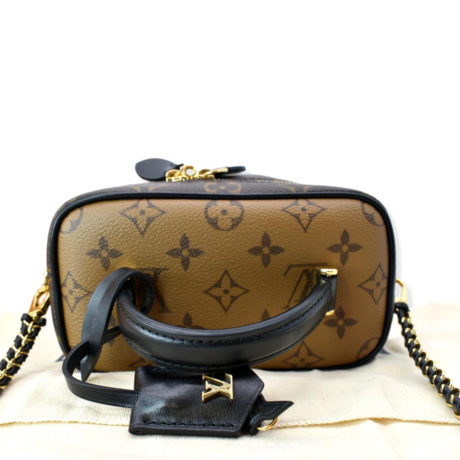 Louis Vuitton Camera Box Handbag Studded Reverse Monogram Canvas Brown  437882