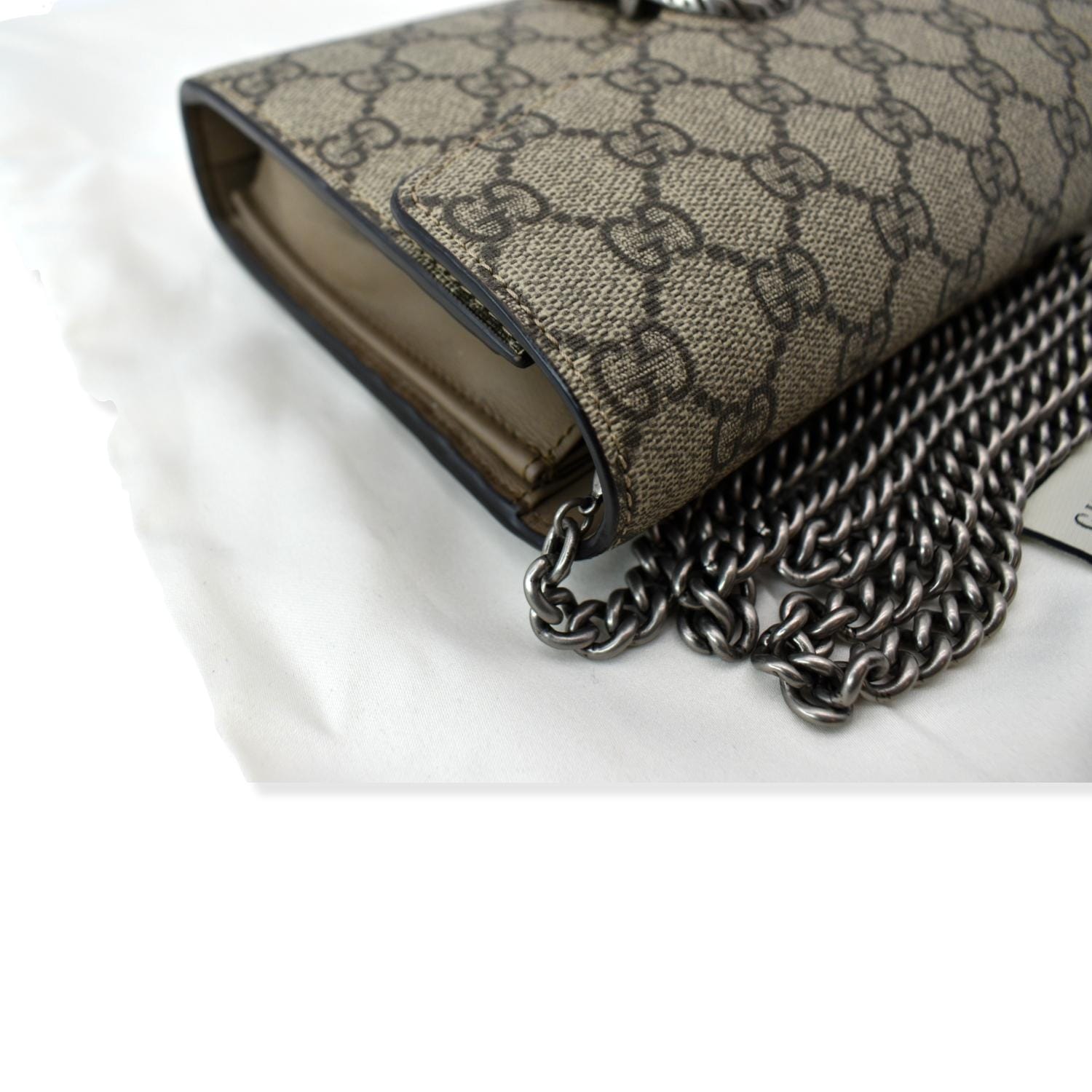 Dionysus chain wallet crossbody bag Gucci Blue in Denim - Jeans - 35090473