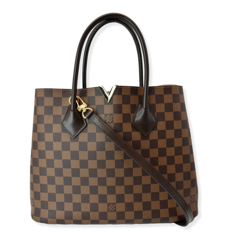 LOUIS VUITTON Kensington Damier Ebene Tote Bag Brown