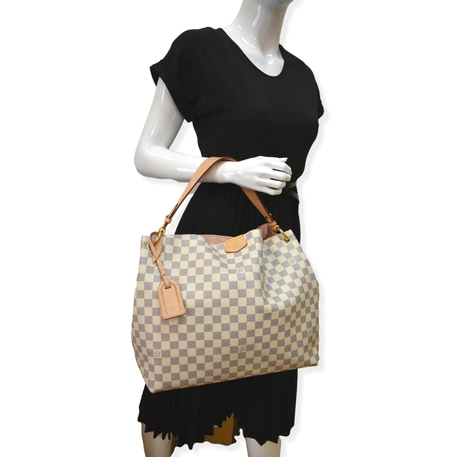 Louis Vuitton Damier Azur Graceful MM Hobo Shoulder Bag – Italy