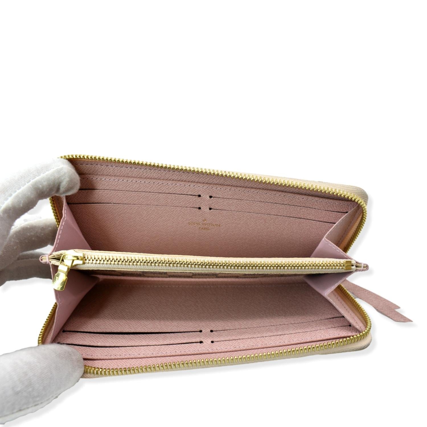 Louis Vuitton Damier Azur Zippy Wallet Rose Ballerine Pink