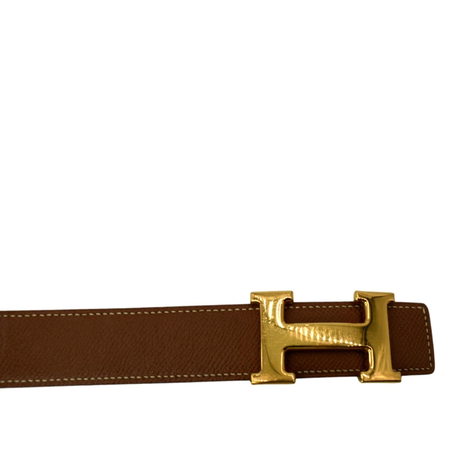 HERMES Constance H Buckle Reversible Belt Brown