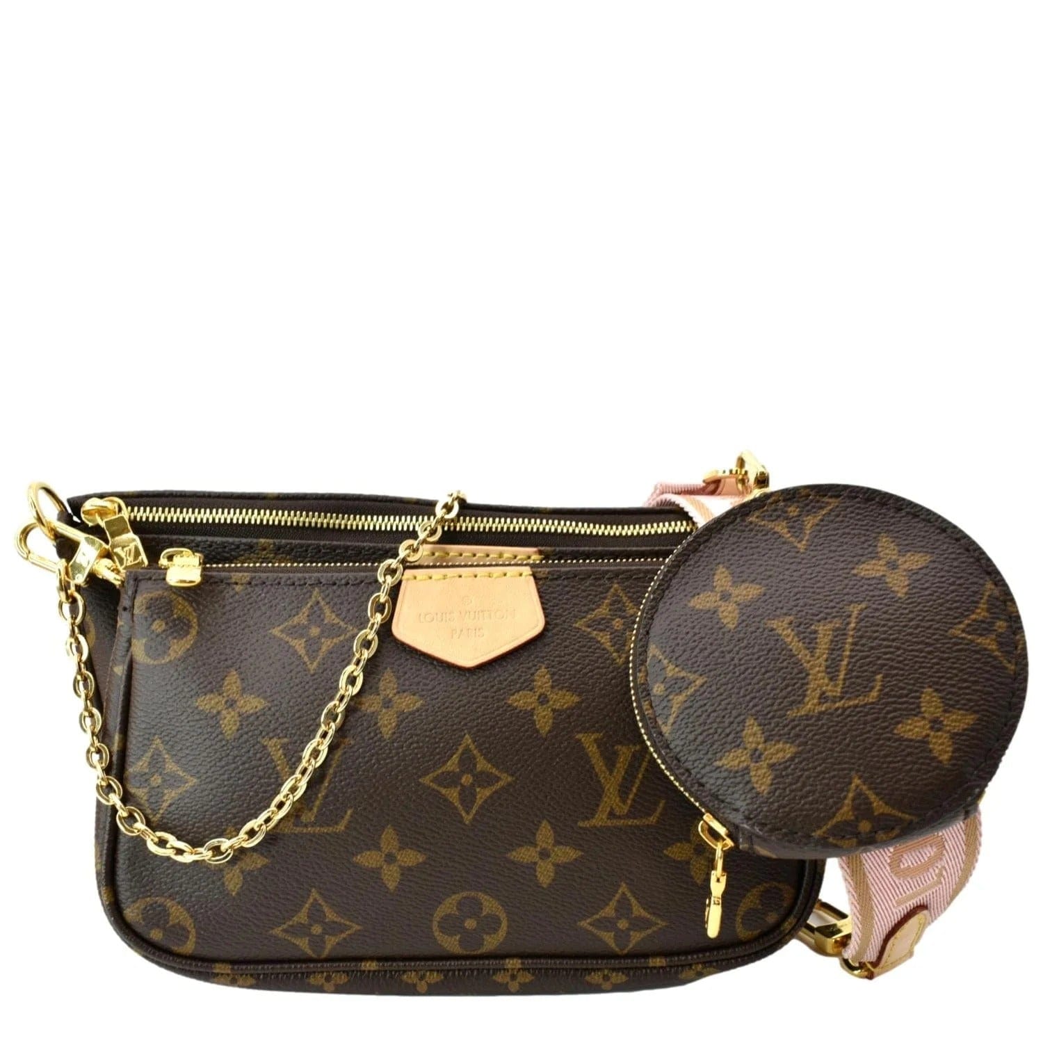 LOUIS VUITTON Multi Pochette Accessoires Monogram Canvas Shoulder Bag Brown