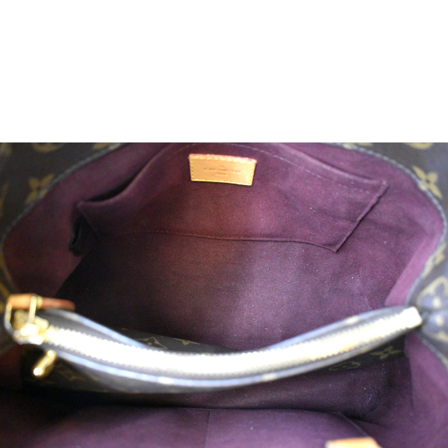 Montaigne cloth handbag Louis Vuitton Brown in Cloth - 37332609