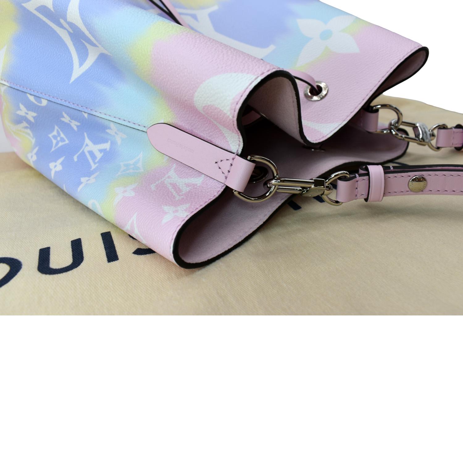 LOUIS VUITTON Escale Neonoe MM Monogram Shoulder Bag Pastel Pink