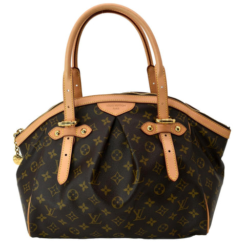 LOUIS VUITTON Tivoli PM Monogram Canvas Satchel Bag Brown