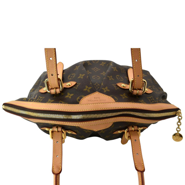 LOUIS VUITTON Tivoli PM Monogram Canvas Satchel Bag Brown