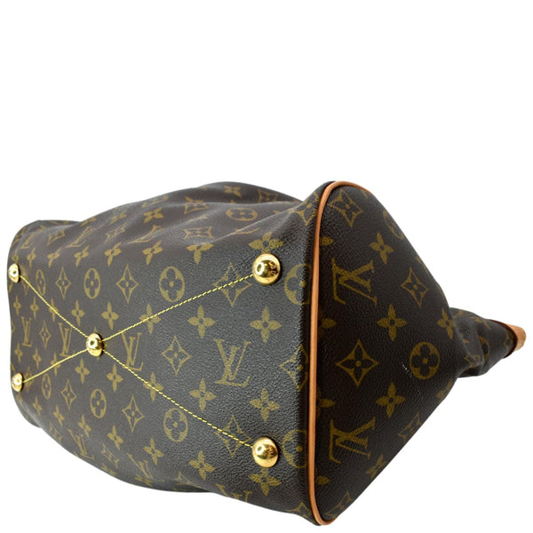 LOUIS VUITTON Tivoli PM Monogram Canvas Satchel Bag Brown
