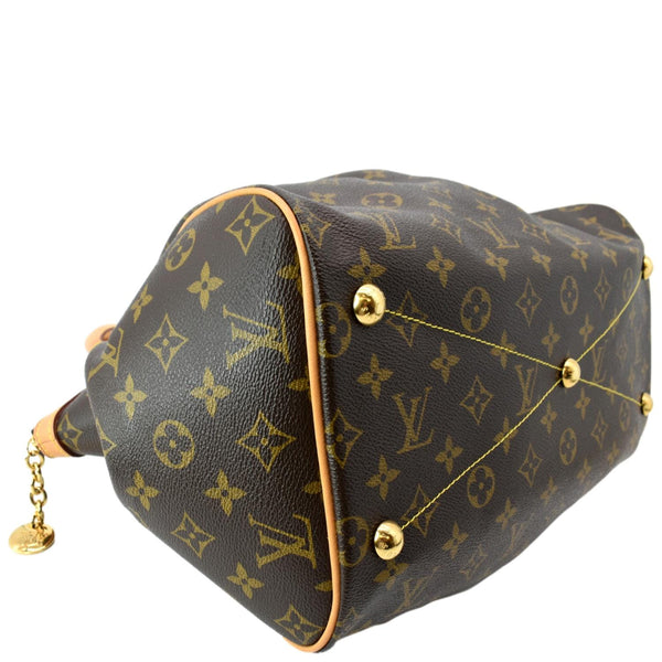 LOUIS VUITTON Tivoli PM Monogram Canvas Satchel Bag Brown