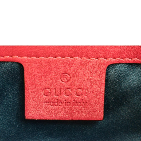 GUCCI Blind For Love Marmont Embroidered Velvet Shoulder Bag Red 443496