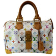 LOUIS VUITTON Speedy 30 Monogram Multicolor Satchel Bag White