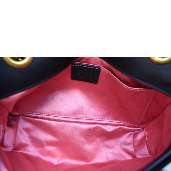 GUCCI GG Marmont Mini Velvet Shoulder Bag Black 446744