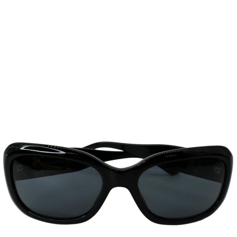 CHANEL 5102 C.501/87 CC Logo Black Sunglasses Dark Gray Lens display picture 1