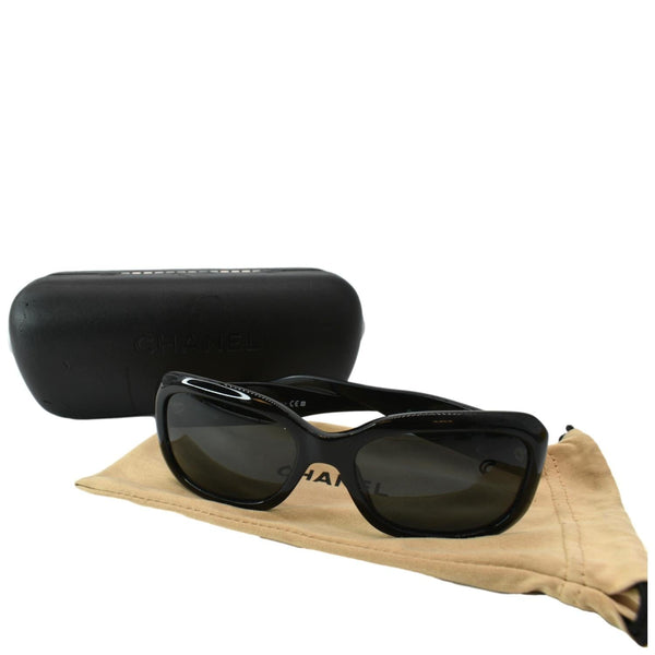 CHANEL 5102 C.501/87 CC Logo Black Sunglasses Dark Gray Lens