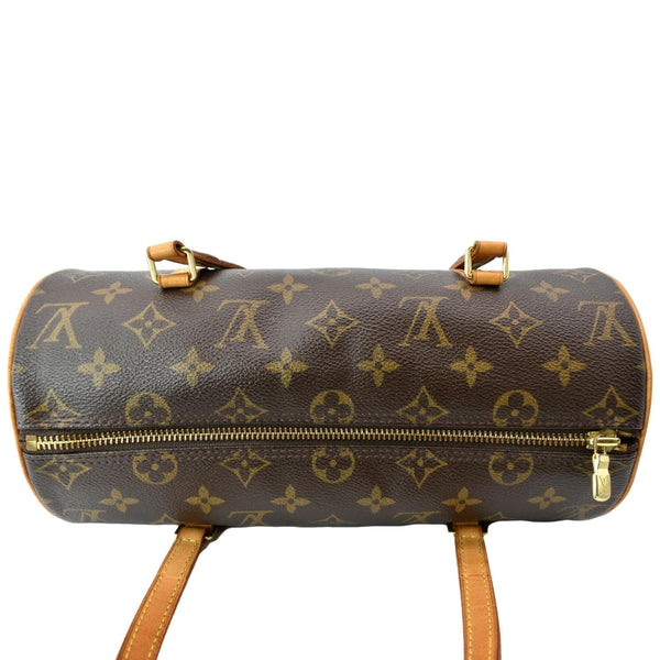 LOUIS VUITTON Papillon 26 Monogram Canvas Satchel Bag Brown
