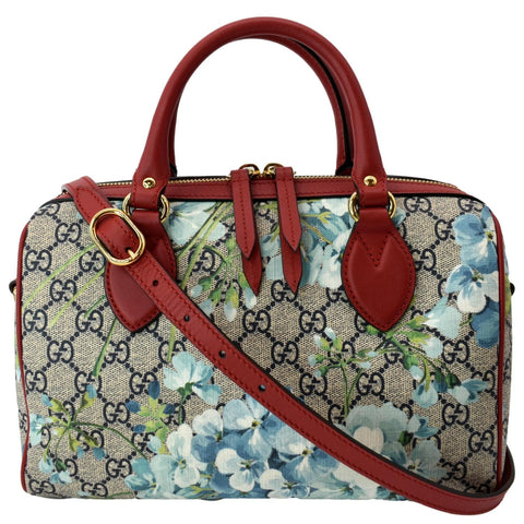GUCCI Floral Blooms Small GG Supreme Monogram Boston Bag 546314