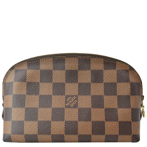 LOUIS VUITTON Damier Ebene Cosmetic Pouch Brown