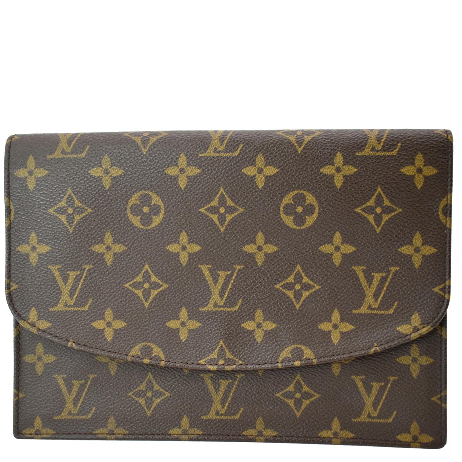 LOUIS VUITTON Rabat Pochette Monogram Canvas Clutch Bag Brown