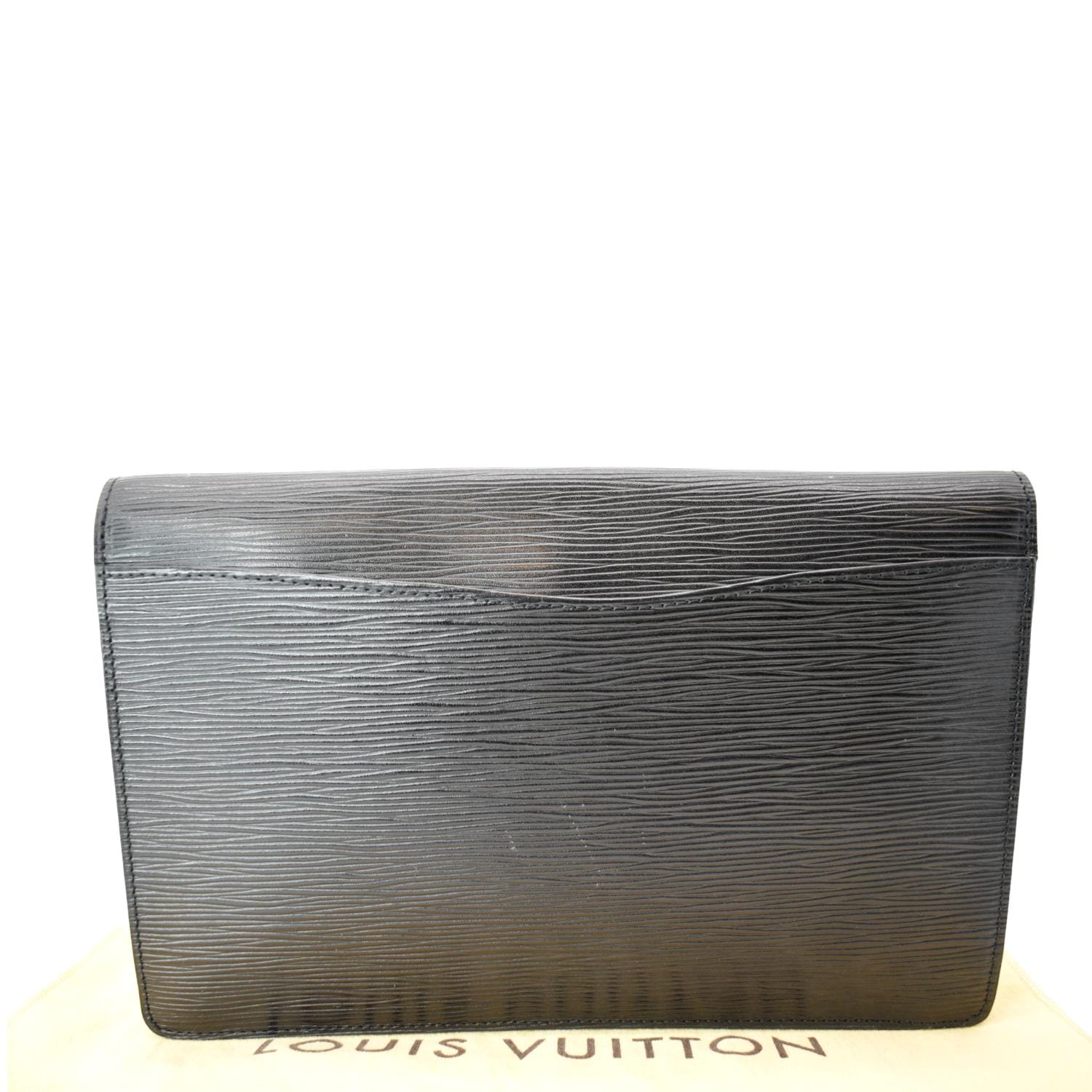 Louis Vuitton Black Epi Leather Pochette Montaigne at Jill's