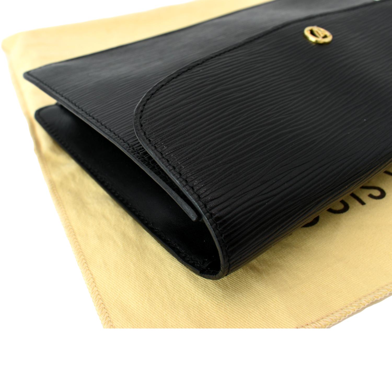 Louis Vuitton Louis Vuitton Pochette Montaigne Black Epi Leather