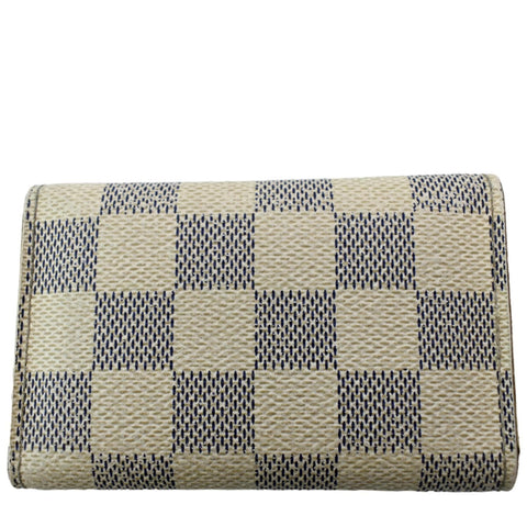 LOUIS VUITTON Damier Azur 6 Key Holder White