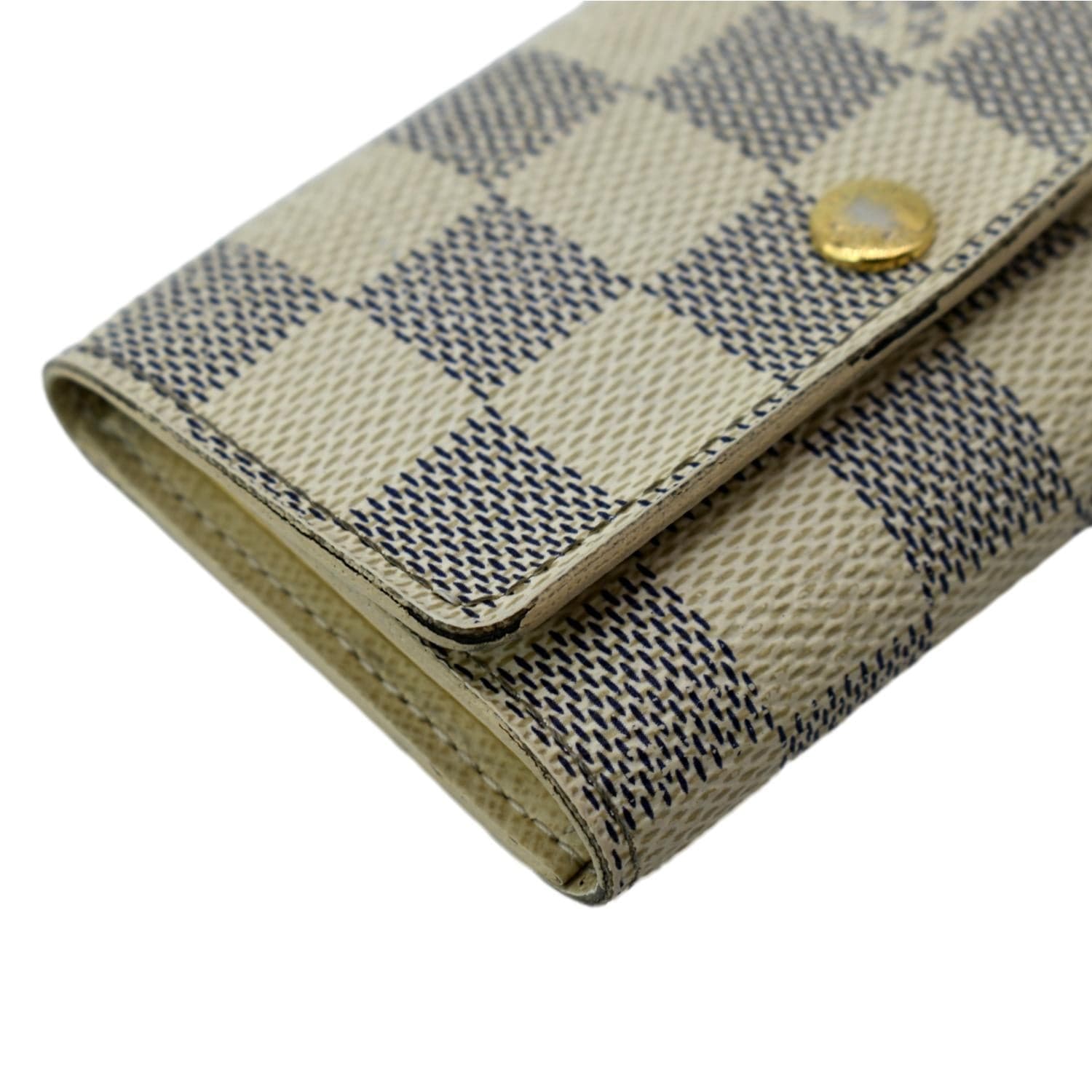 Louis Vuitton 6 Key Holder Damier Azur Blue White in Coated Canvas with  Blue - US