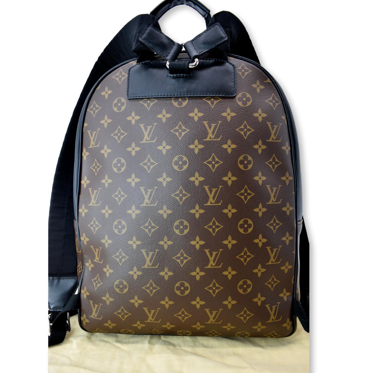 fake louis vuitton josh monogram backpack LOUIS VUITTON Josh Monogram Canvas Backpack Bag Brown