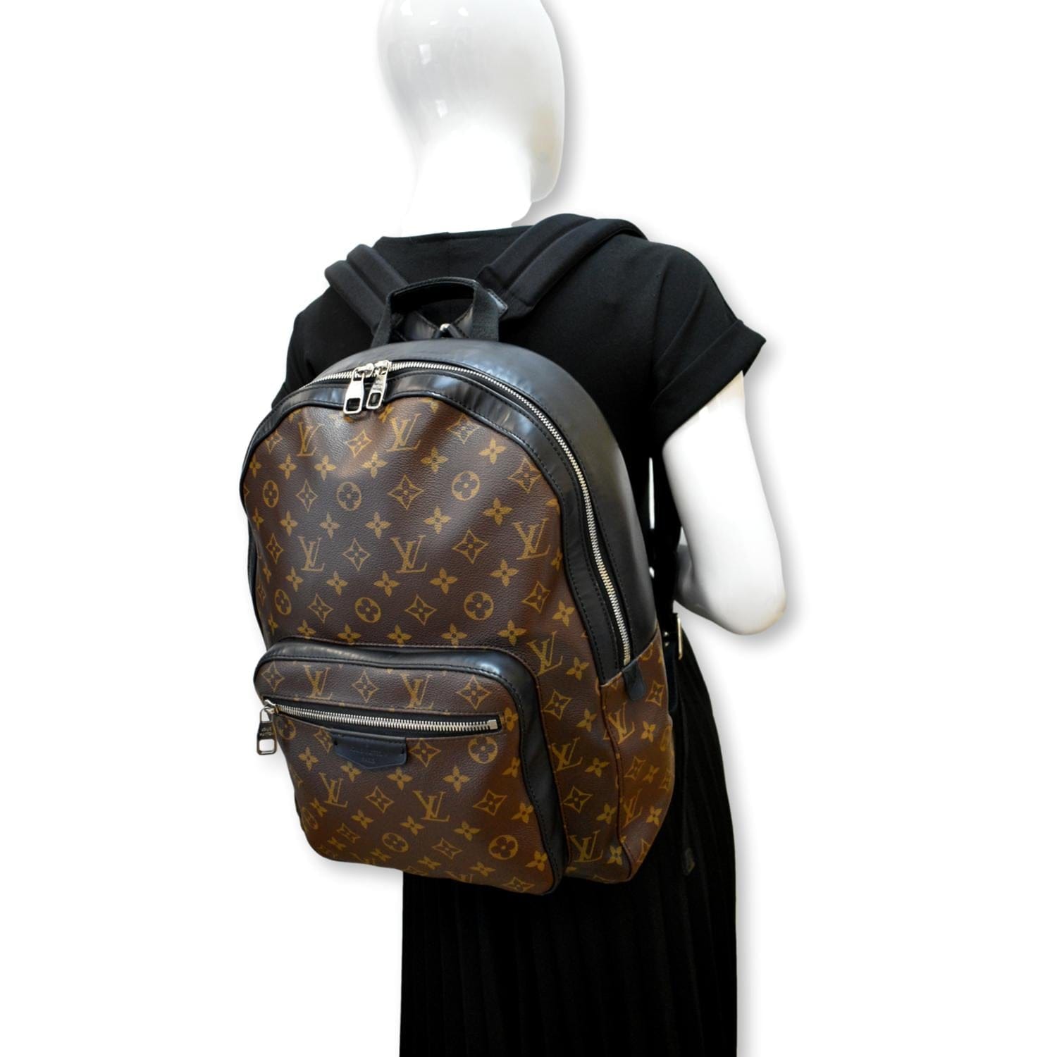 josh louis vuitton backpack LOUIS VUITTON Josh Monogram Canvas Backpack Bag Brown
