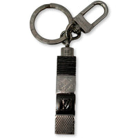 LOUIS VUITTON Porte Cles Cube Keychain Bag Charm Silver