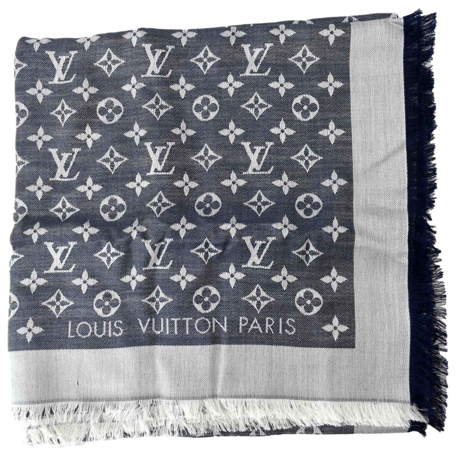 Louis Vuitton Monogram Denim Shawl Black