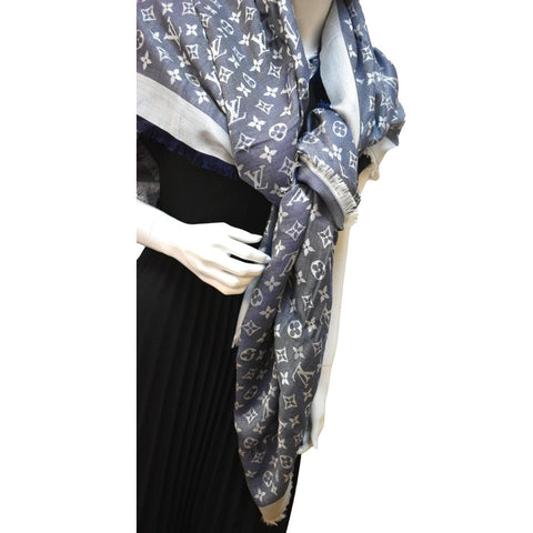 LOUIS VUITTON Monogram Denim Multicolor Shawl