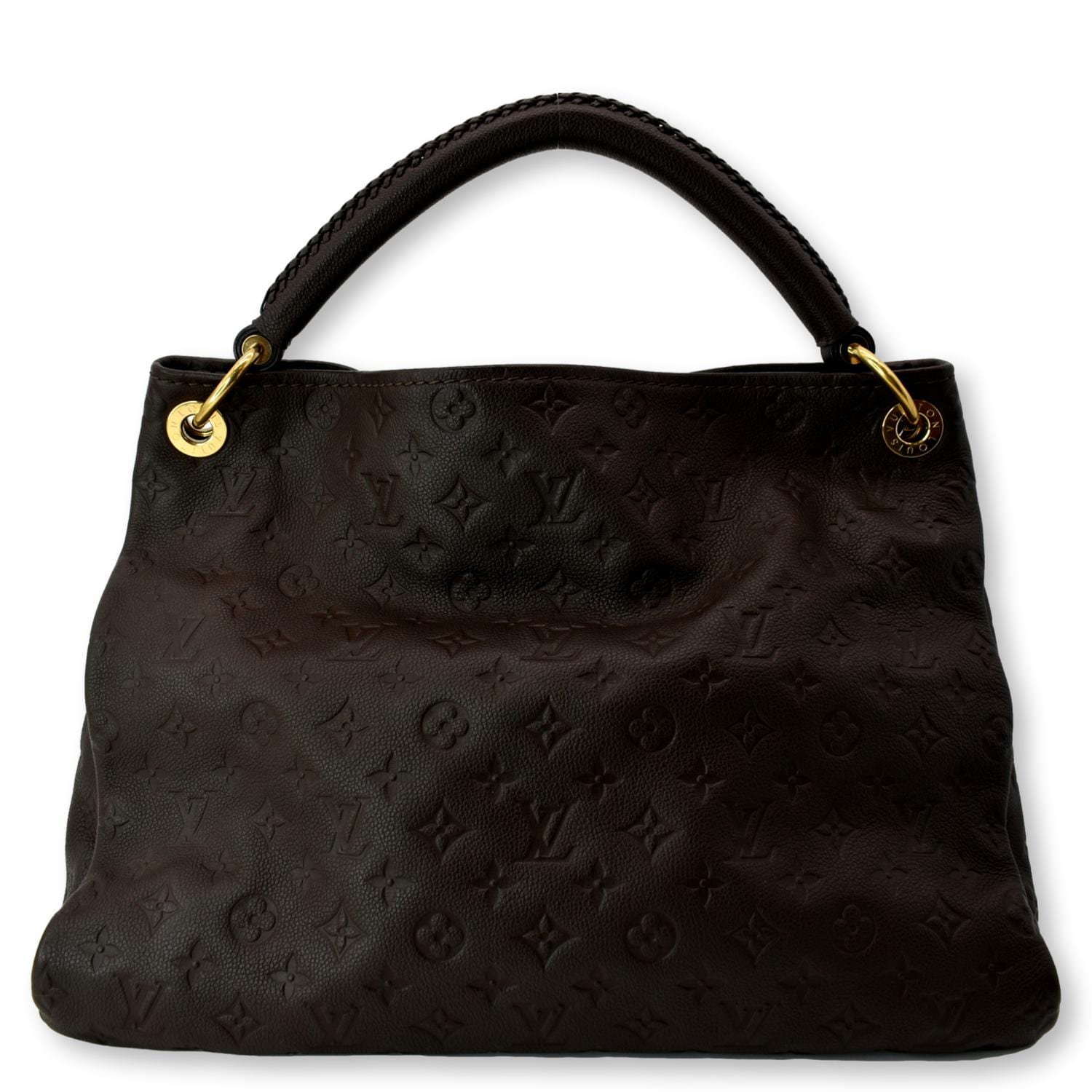 LOUIS VUITTON Louis Vuitton Bolly Shoulder Bag M95296 Monogram Emboss  Embossed Leather Enamel Olive Brown Black Semi-shoulder One-shoulder Handbag  Tote