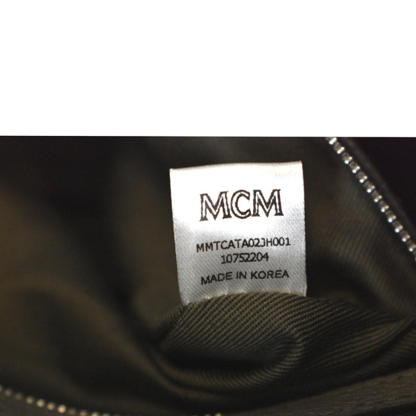 MCM Klassik Monogram Print Leather Tote Bag Green