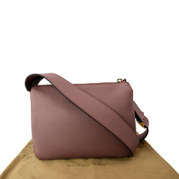 BURBERRY Helmsley House Check Grained Leather Crossbody Bag Pink