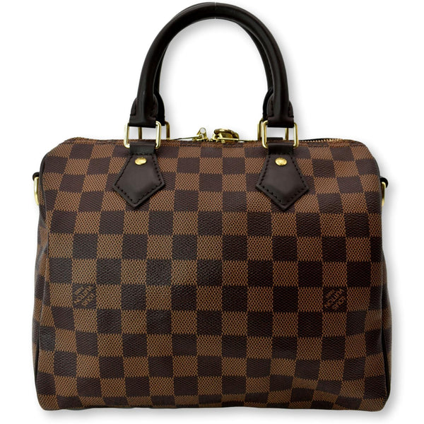 LOUIS VUITTON Speedy 25 Bandouliere Damier Ebene Shoulder Bag Brown