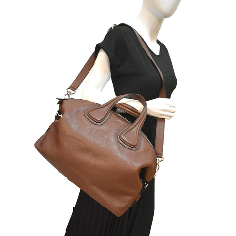 GIVENCHY Nightingale Leather Satchel Bag Dusty Rose