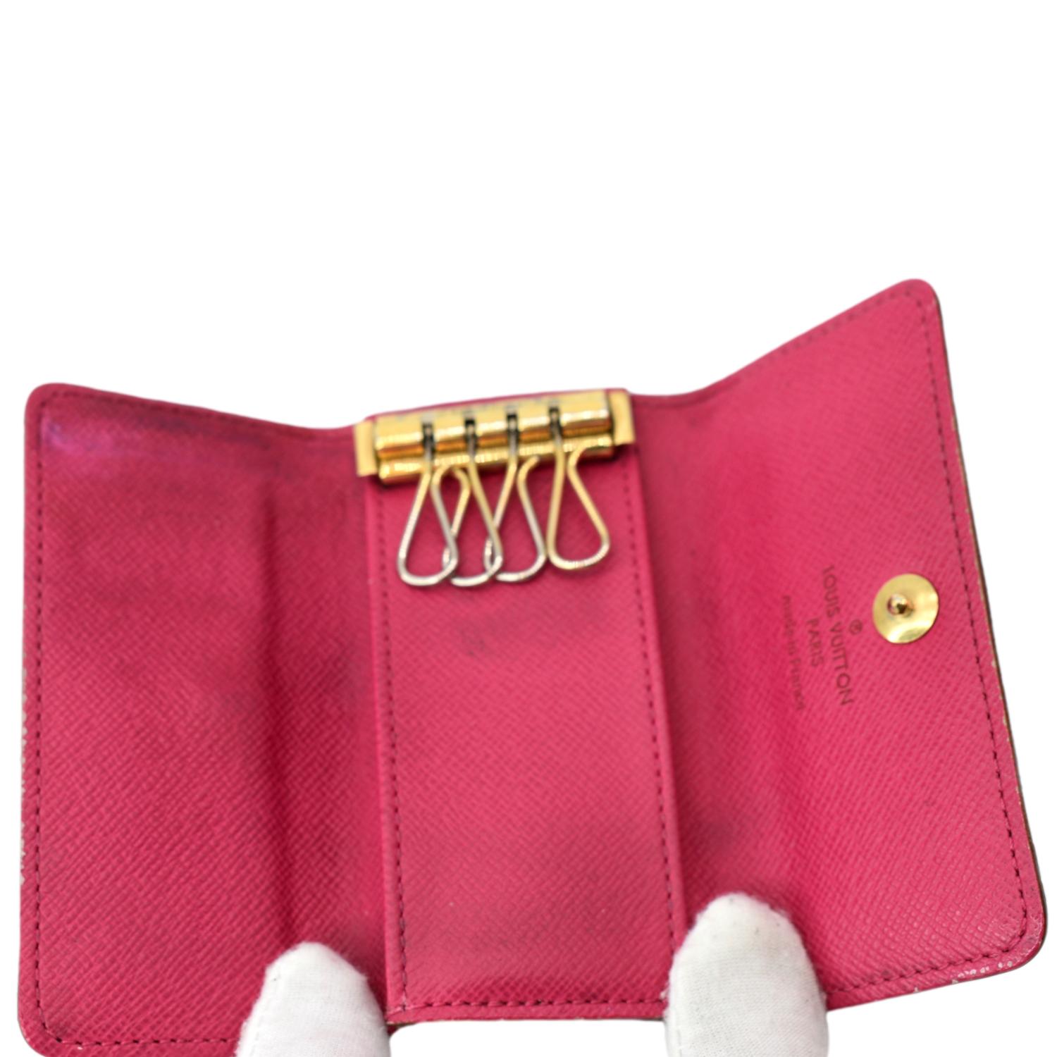 Louis Vuitton Monogram Mini Lin Multicles 4 Key Holder 20lr0320 Pink Canvas  Clutch, Louis Vuitton