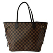 LOUIS VUITTON Neverfull MM Damier Ebene Tote Bag Brown