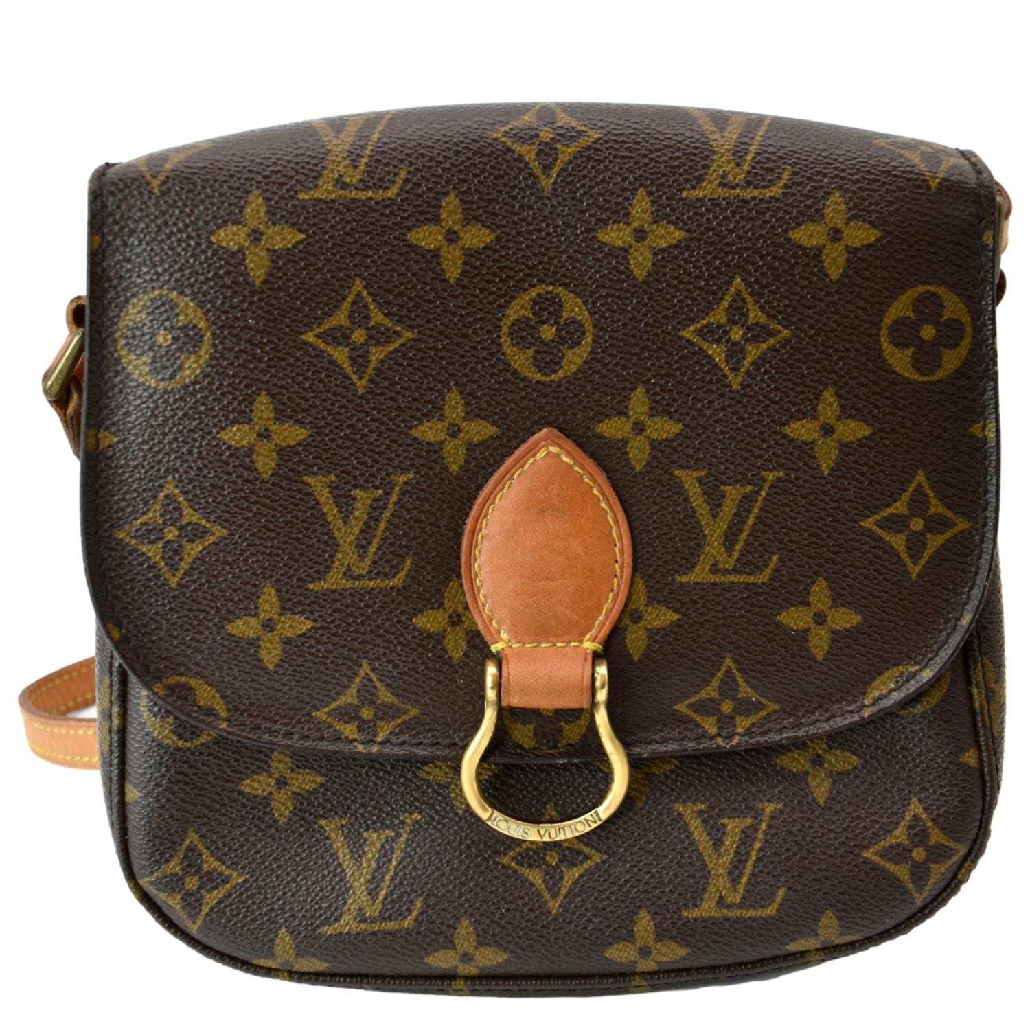 LOUIS VUITTON Saint Cloud MM Monogram Canvas Crossbody Bag Brown